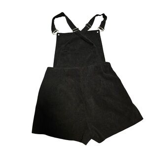 Black Corduroy Overall Romper Utility Y2K Shortalls Women’s XL